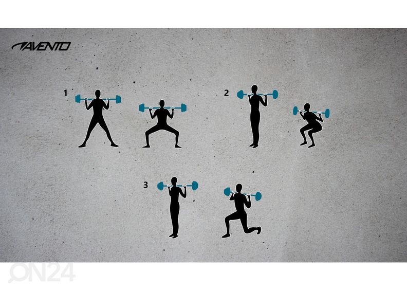 Tõstekang reguleeritav Avento 20 kg suurendatud