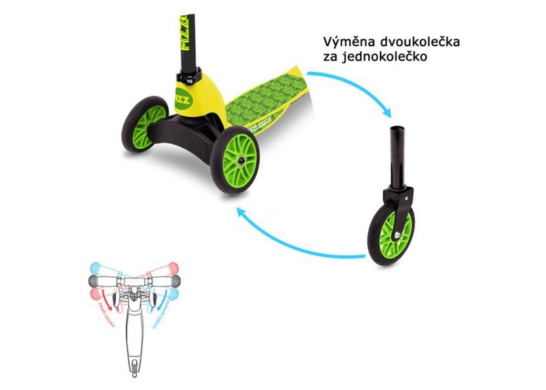 Tõukeratas lastele Fizz Flip Mini Evo Mosaic suurendatud