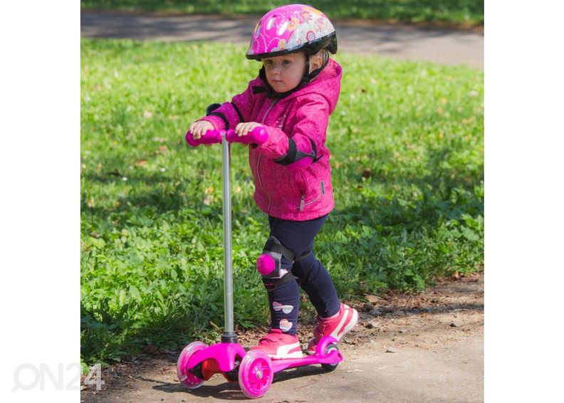 Tõukeratas lastele kolmerattaline helendav Lucerino Worker suurendatud