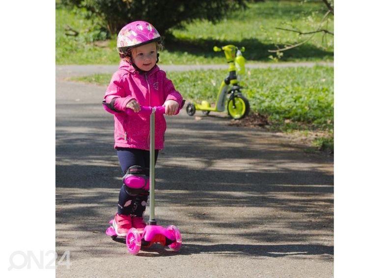 Tõukeratas lastele kolmerattaline helendav Lucerino Worker suurendatud