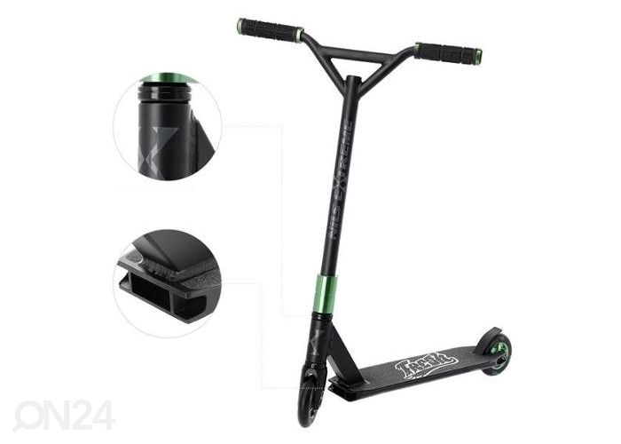Tõukeratas Nils Extreme roheline-must suurendatud