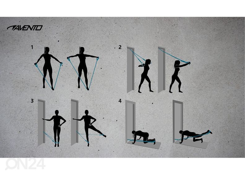 Treeningkummide komplekt Avento suurendatud