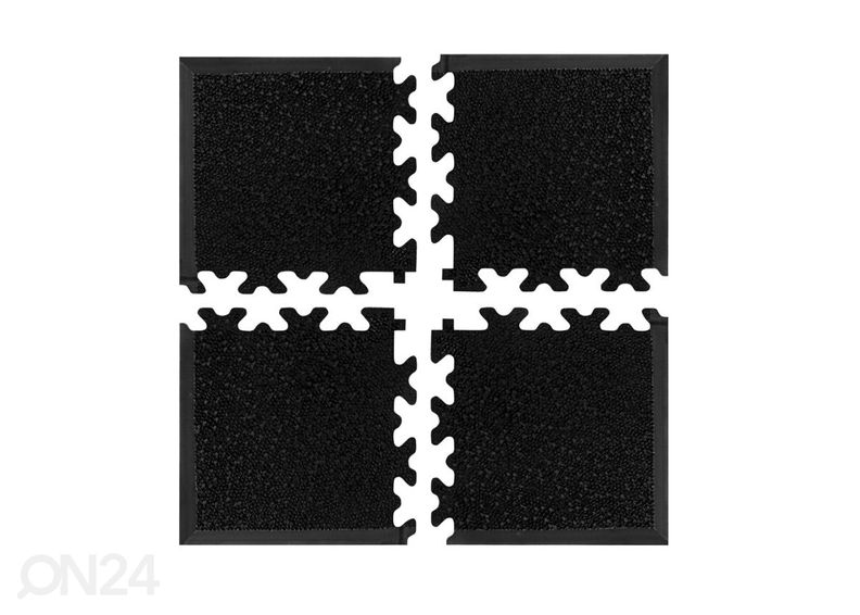 Treeningmati nurgatükid inSPORTline Simple must 4 tk suurendatud