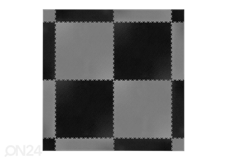 Treeningmati nurgatükid inSPORTline Simple must 4 tk suurendatud