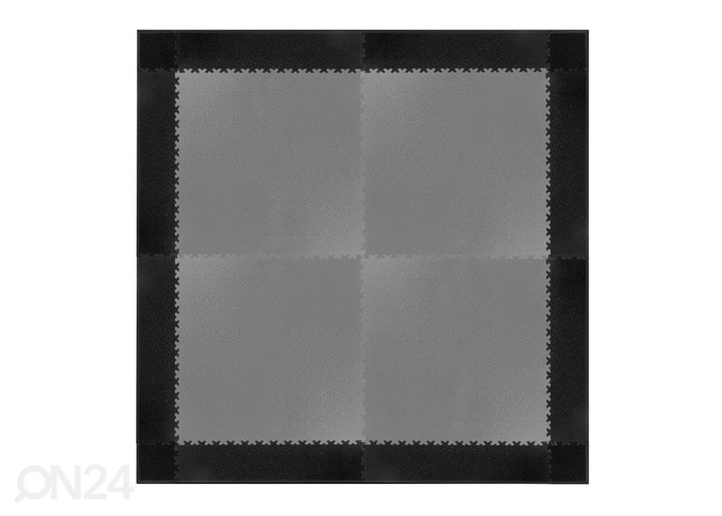 Treeningmati nurgatükid inSPORTline Simple must 4 tk suurendatud