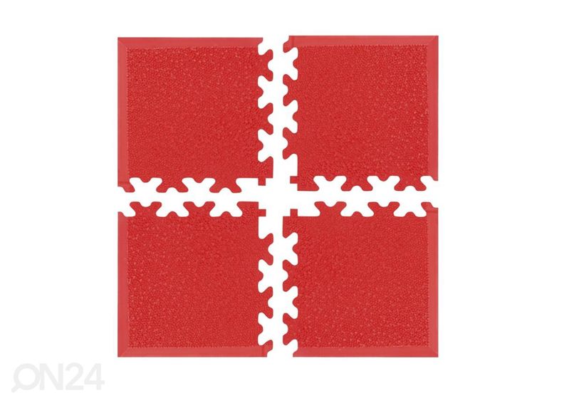 Treeningmati nurgatükid inSPORTline Simple punane 4 tk suurendatud