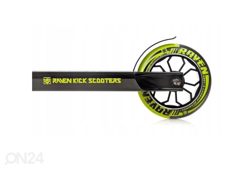 Triki tõukeratas Raven Torden must/laimiroheline 110mm suurendatud