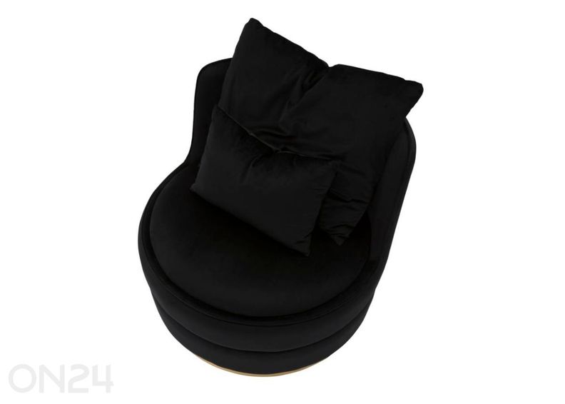 Tugitool Paris Ø72 cm, must/kuldne suurendatud