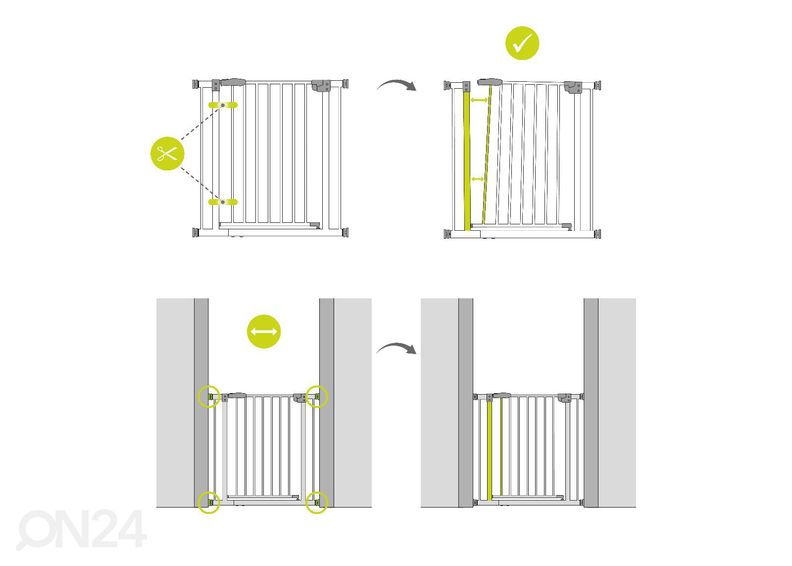 Turvavärav 75-80 cm Hauck Essential Stop N Safe 2 suurendatud