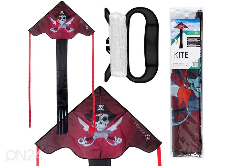 Tuulelohe Tail Kite Pirate Dragon Fly suurendatud
