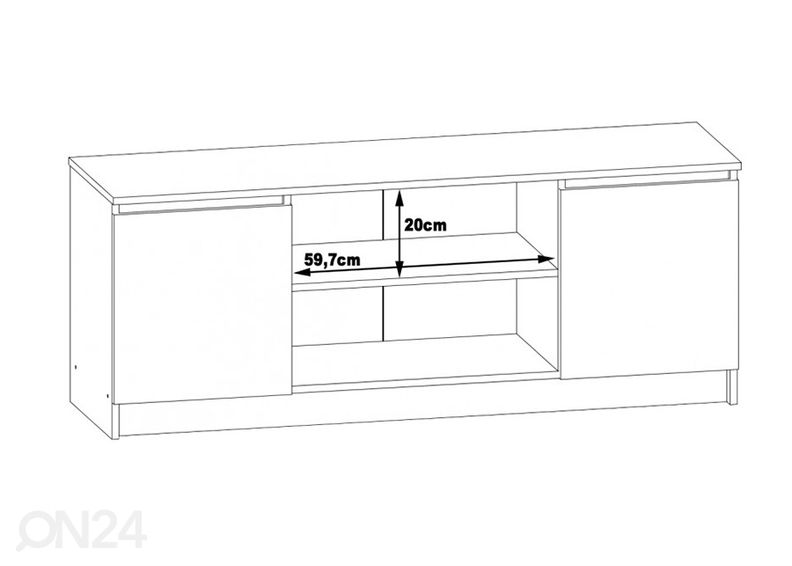TV-alus 140 cm suurendatud
