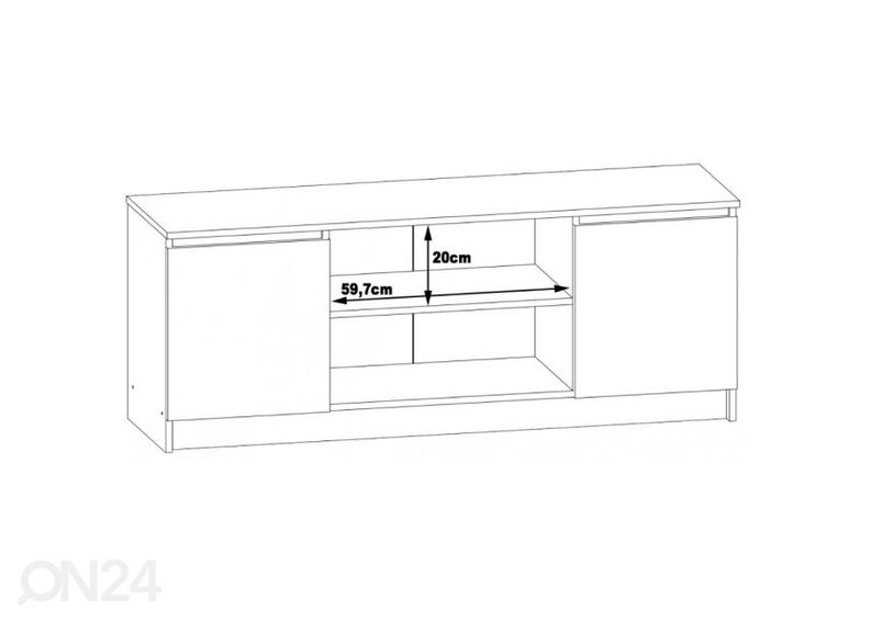 TV-alus 140 cm suurendatud