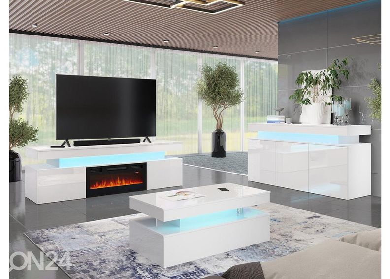 TV-alus 190 cm + kamin + LED suurendatud