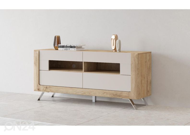 TV-alus Cassandra 161 cm, tamm/kašmiir suurendatud