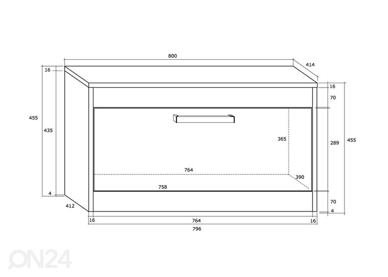 TV-alus Cobhy 80 cm suurendatud