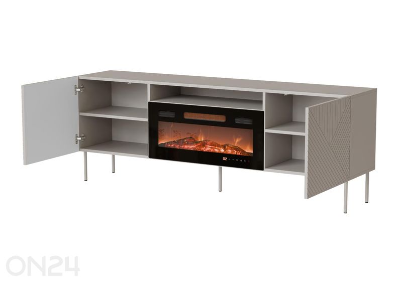 TV-alus Deco 191 cm + elektrikamin suurendatud