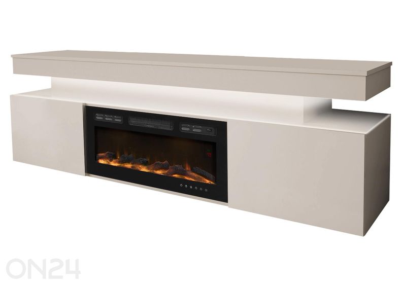 TV-alus Glossa 190 cm + kamin + LED suurendatud