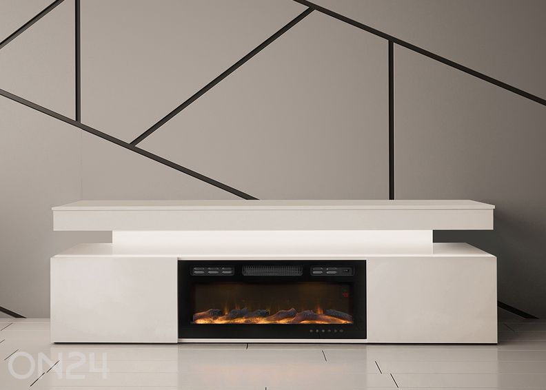 TV-alus Glossa 190 cm + kamin + LED suurendatud