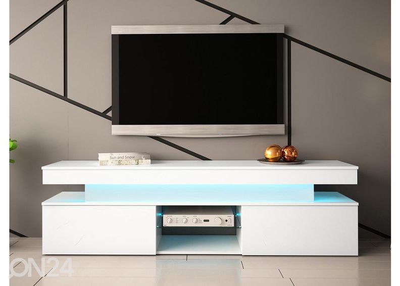 TV-alus Glossa 190 cm + LED suurendatud
