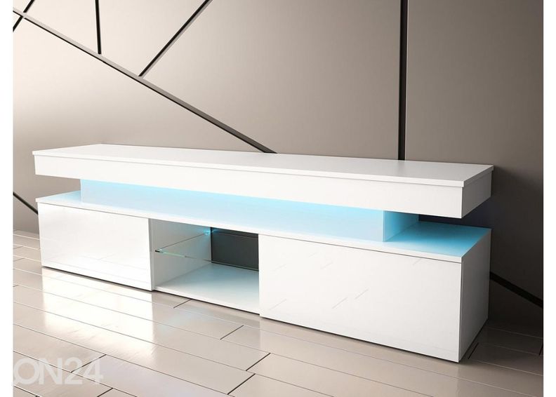 TV-alus Glossa 190 cm + LED suurendatud