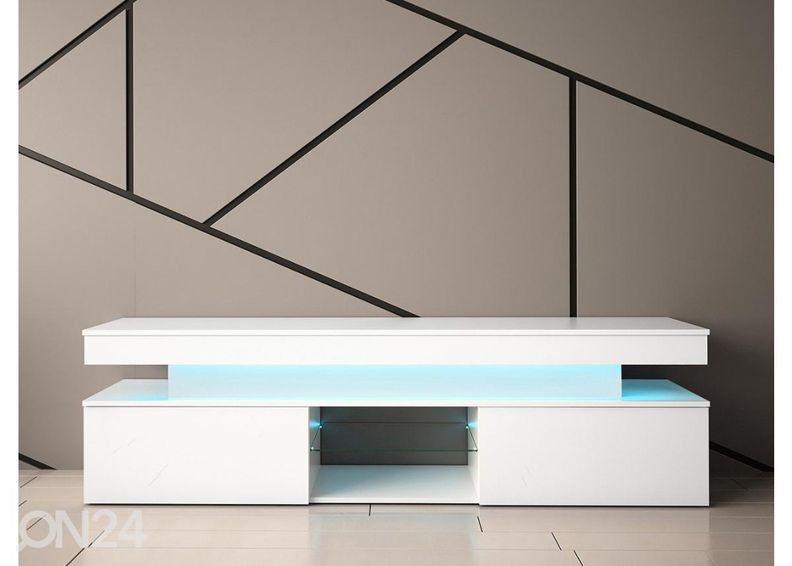 TV-alus Glossa 190 cm + LED suurendatud