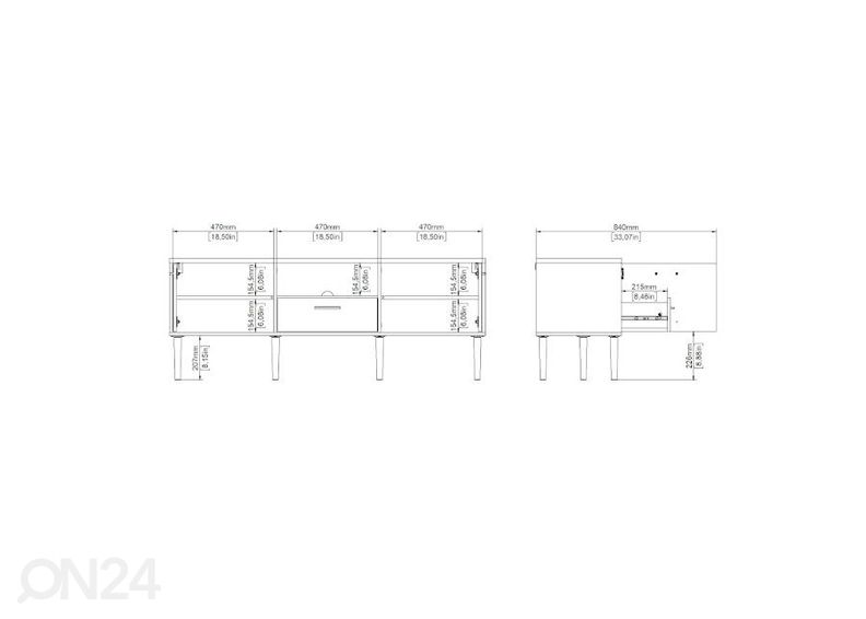 Tv-alus Media 147 cm suurendatud