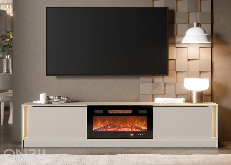 TV-alus Mizu elektrikaminaga + LED suurendatud