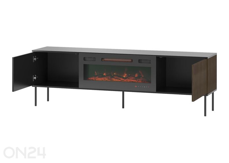 TV-alus Notte 182 cm + elektrikamin suurendatud