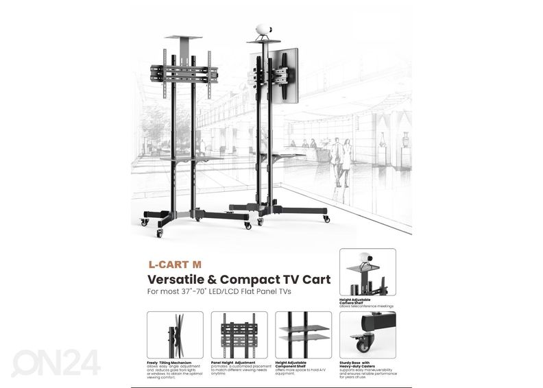 TV-alus ratastel suurendatud