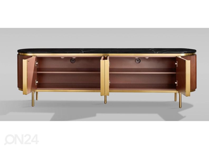 TV-alus Stilig, kuldne/kastan suurendatud