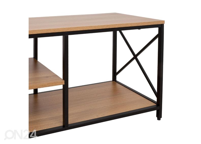 TV-alus Study 140x40xH46,5 cm, tamm/must suurendatud