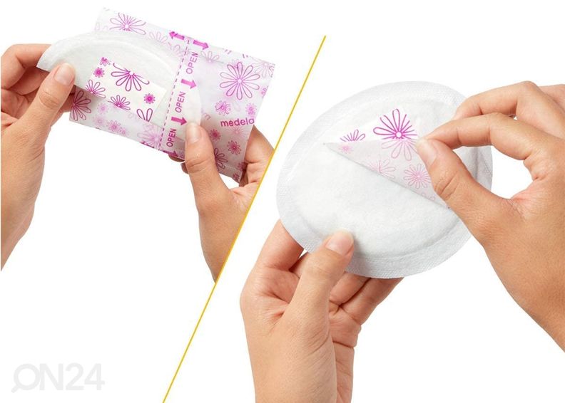 Ühekordsed rinnapadjad Medela Safe & Dry™ Ultra õhukesed 30 tk suurendatud