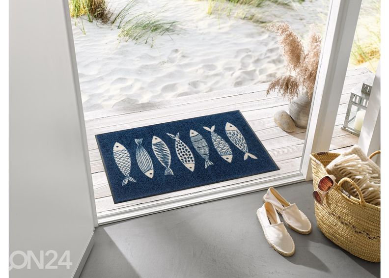 Uksematt Fish Tango 50x75 cm suurendatud