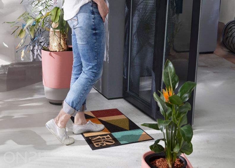 Uksematt Retro Shapes 50x75 cm suurendatud