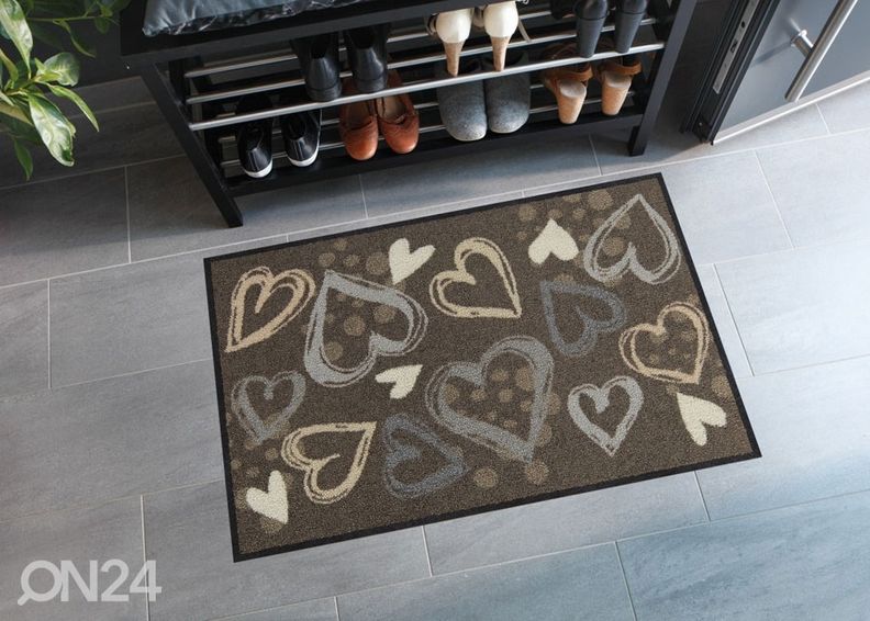 Uksematt Valentine Hearts city-chic 50x75 cm suurendatud