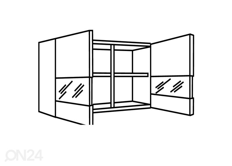 Ülemine köögikapp Klassik 60 suurendatud