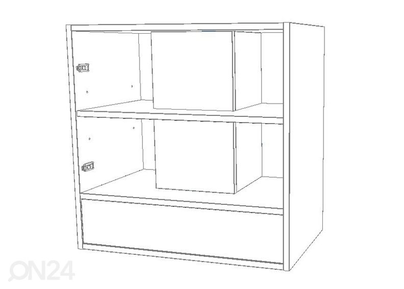 Ülemine köögikapp õhupuhastajale 50 cm suurendatud