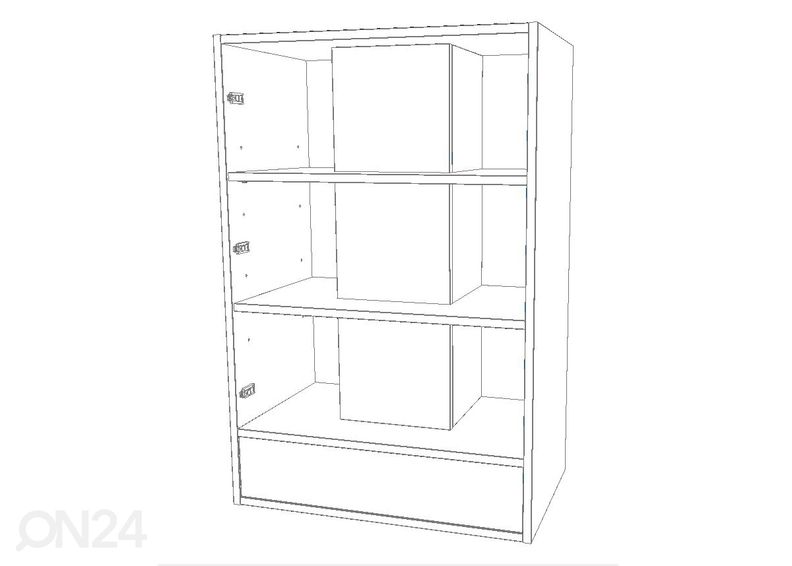 Ülemine köögikapp õhupuhastajale 60 cm suurendatud