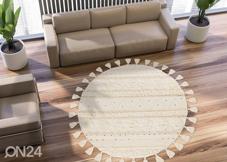 Ümmargune vaip Ø160 cm suurendatud