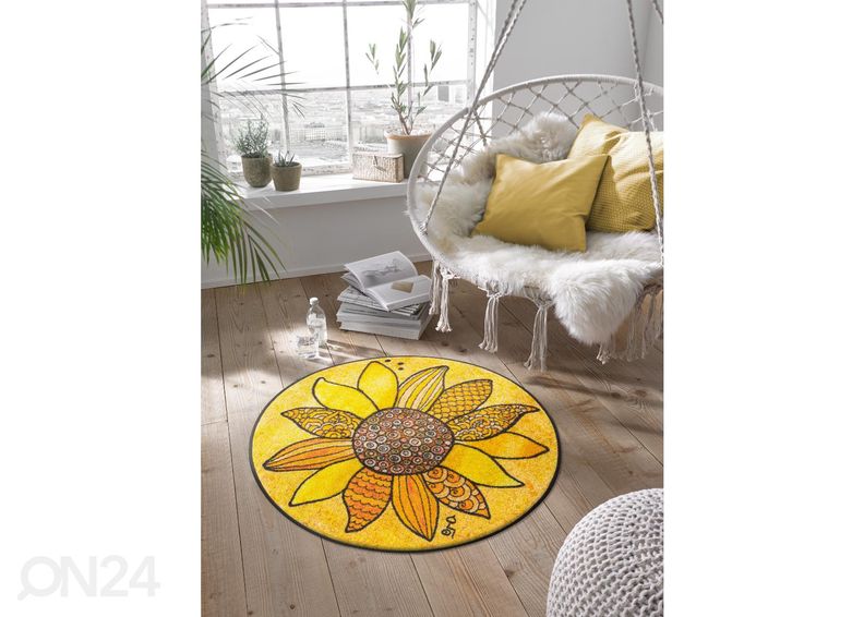 Ümmargune vaip Sonnenglück Ø 85 cm suurendatud