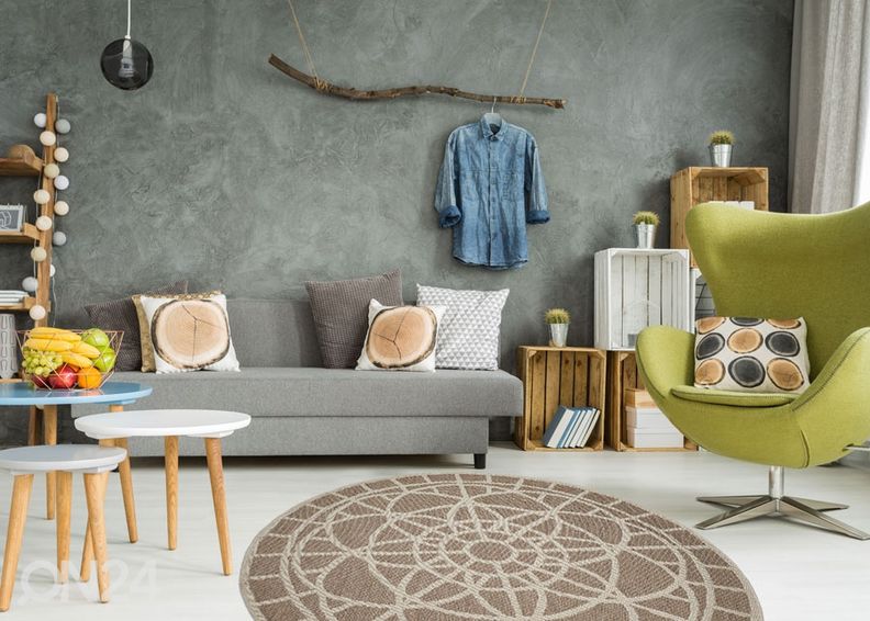 Ümmargune vaip Tondo Mink Ø194 cm suurendatud