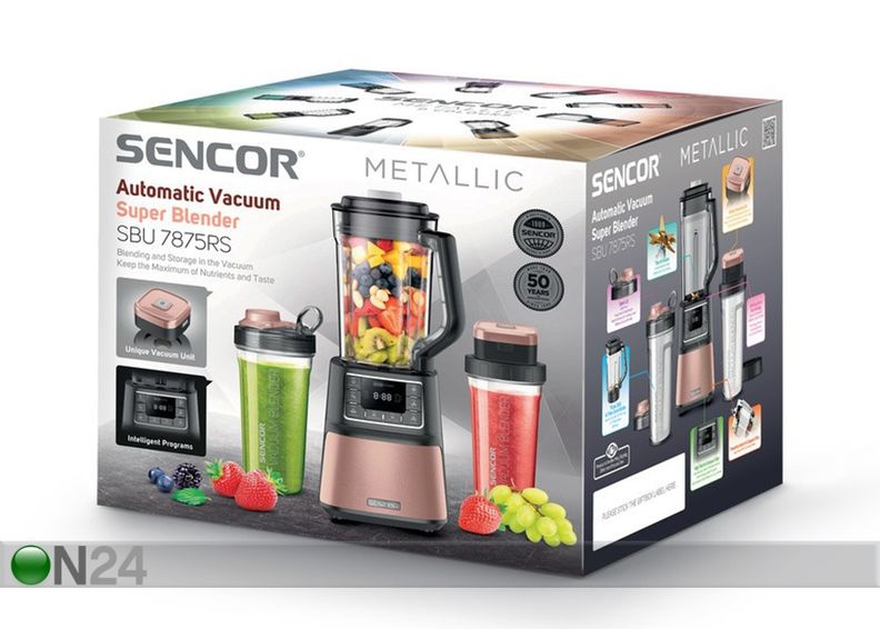 Vaakumblender Sencor Metallic SBU7875RS suurendatud