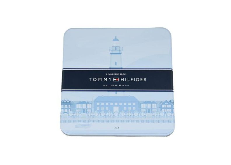 Vabaajasokkide komplekt meestele Tommy Hilfiger Orginal Stripe Box 4-Pack Socks M 482002001-085 suurendatud