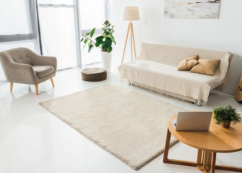 Vaip 150x220 cm, valge suurendatud