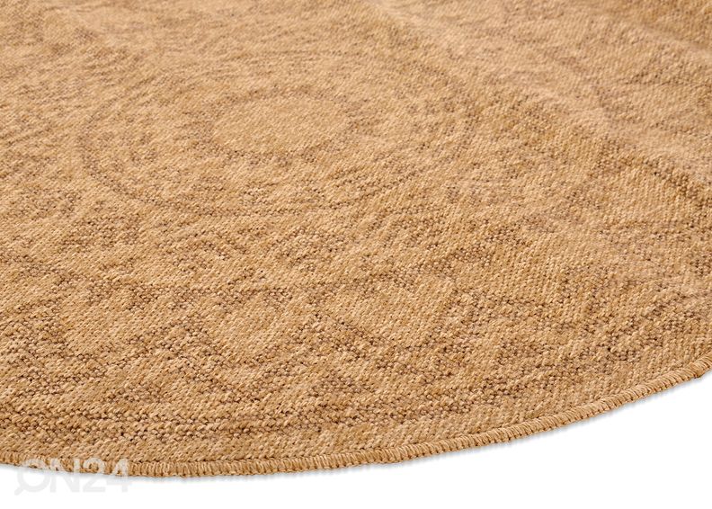 Vaip Jute tuppa/õue Ø 120 cm, naturaalne suurendatud