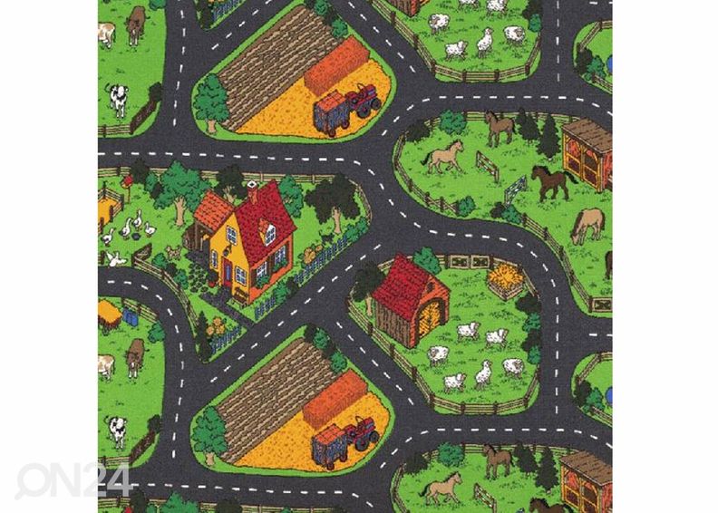 Vaip lastetuppa Farm 133x133 cm suurendatud