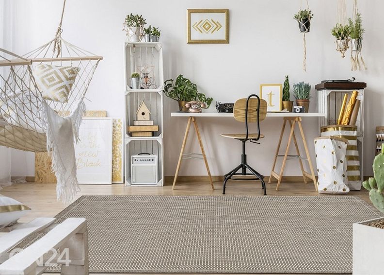 Vaip Tatami Taupe 200x200 cm suurendatud