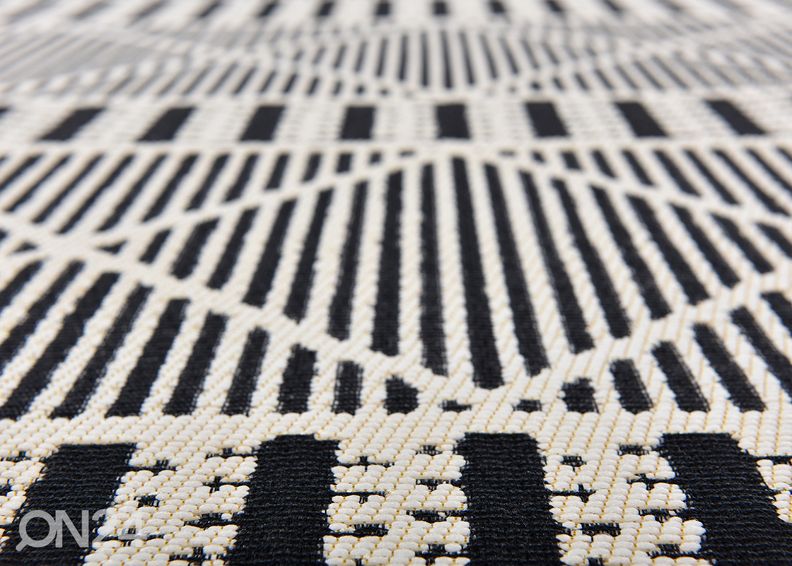 Vaip Tom Tailor Funky Outdoor Geometric, 120x180 cm must suurendatud