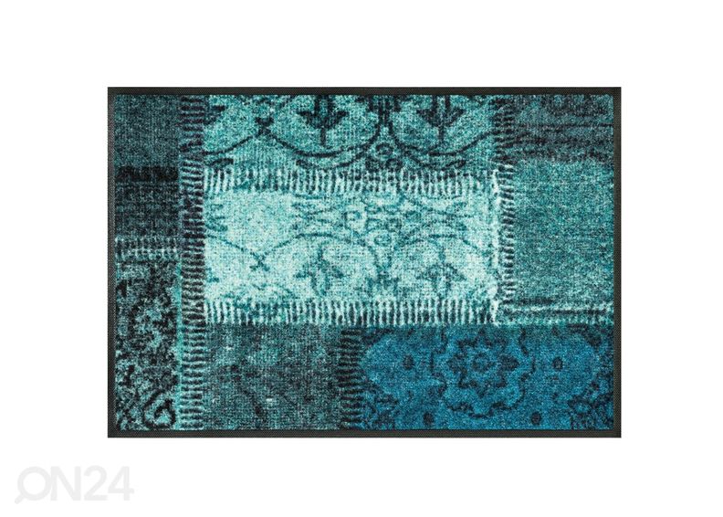Vaip Vintage Patches tuerkis 50x75 cm suurendatud
