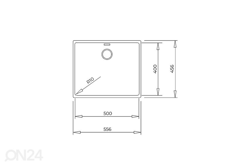 Valamu Teka Radea R10 50.40 M-TG valge suurendatud